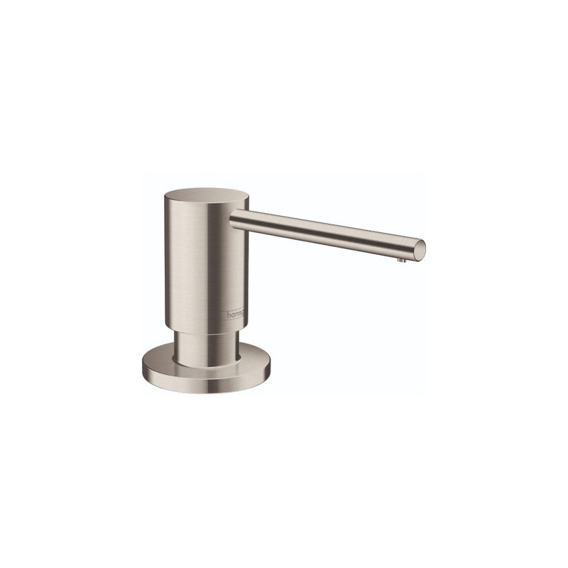 hansgrohe Bath and Kitchen SinkSoap, Focus 3-Inch, Steel Optic, 40438801 Soap Dispenser - Image 1